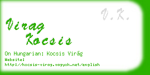 virag kocsis business card